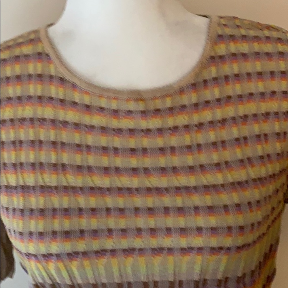 Missoni tan knit short sleeved striped top - Picture 8 of 16